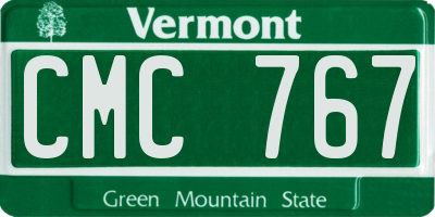 VT license plate CMC767