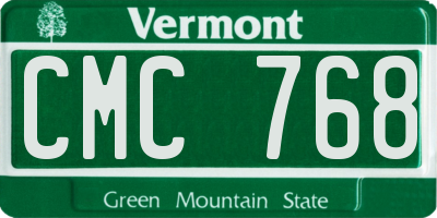 VT license plate CMC768