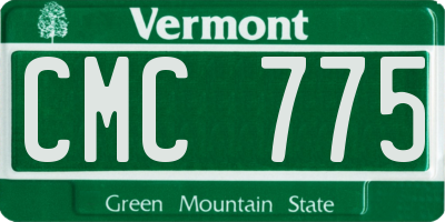 VT license plate CMC775