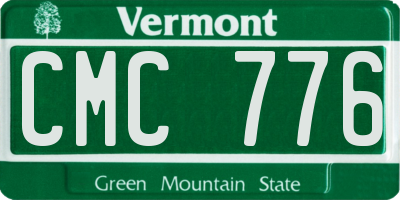 VT license plate CMC776