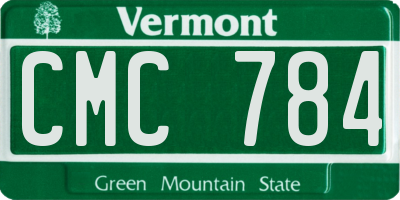 VT license plate CMC784