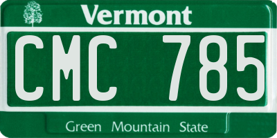 VT license plate CMC785