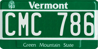 VT license plate CMC786