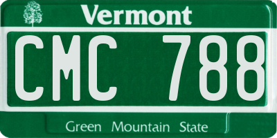 VT license plate CMC788