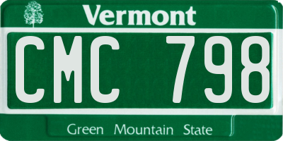 VT license plate CMC798