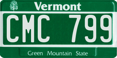 VT license plate CMC799