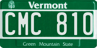 VT license plate CMC810