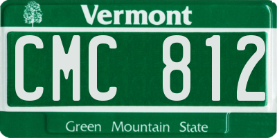 VT license plate CMC812