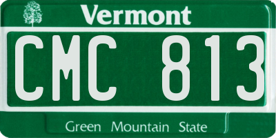 VT license plate CMC813