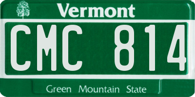 VT license plate CMC814