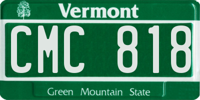 VT license plate CMC818