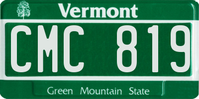 VT license plate CMC819