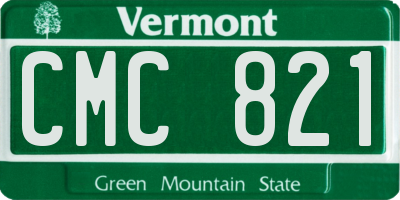 VT license plate CMC821