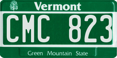 VT license plate CMC823