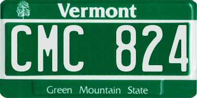 VT license plate CMC824