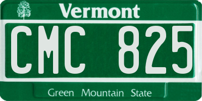 VT license plate CMC825