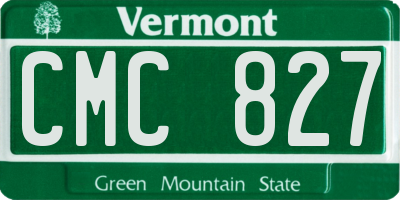 VT license plate CMC827