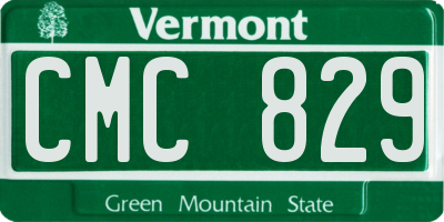 VT license plate CMC829