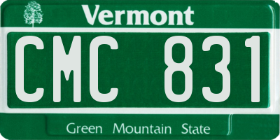 VT license plate CMC831