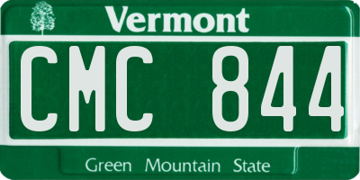 VT license plate CMC844