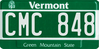 VT license plate CMC848