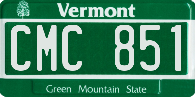 VT license plate CMC851
