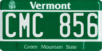 VT license plate CMC856
