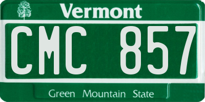 VT license plate CMC857