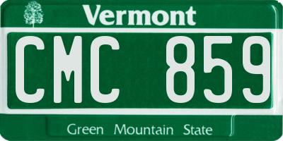 VT license plate CMC859