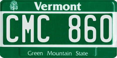 VT license plate CMC860
