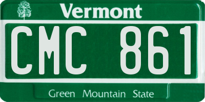 VT license plate CMC861