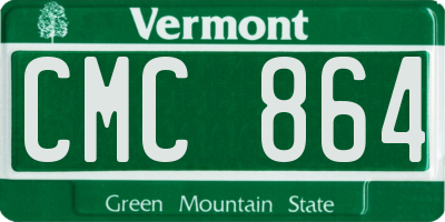 VT license plate CMC864