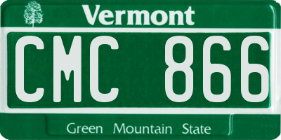 VT license plate CMC866