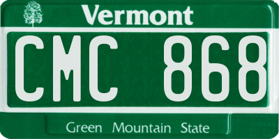 VT license plate CMC868