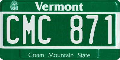 VT license plate CMC871