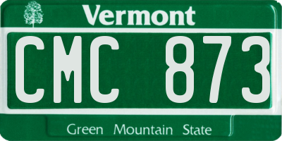 VT license plate CMC873