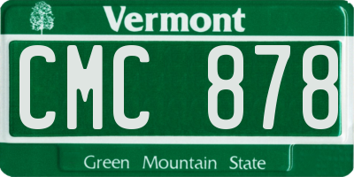 VT license plate CMC878