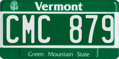 VT license plate CMC879