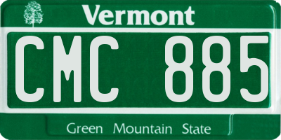VT license plate CMC885