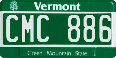 VT license plate CMC886