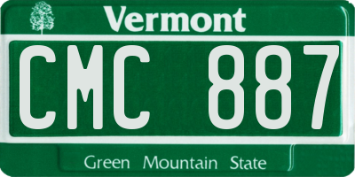 VT license plate CMC887