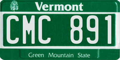 VT license plate CMC891