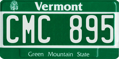 VT license plate CMC895