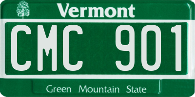 VT license plate CMC901