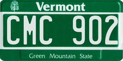 VT license plate CMC902