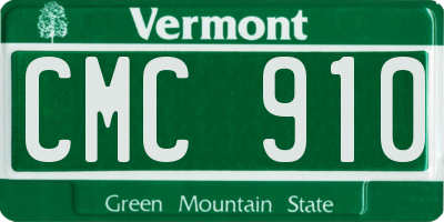 VT license plate CMC910