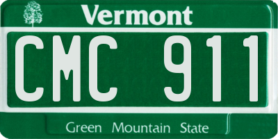 VT license plate CMC911