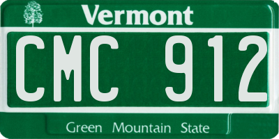 VT license plate CMC912