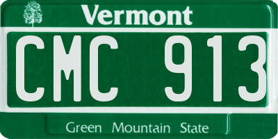 VT license plate CMC913