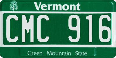 VT license plate CMC916